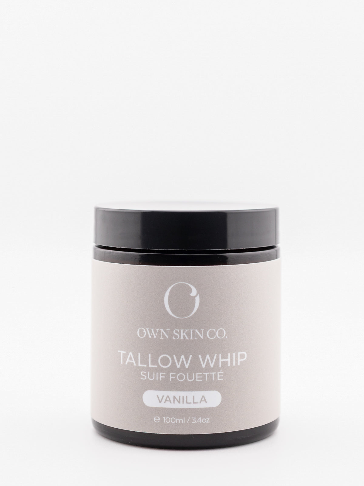 Vanilla whipped beef tallow face cream made in Canada