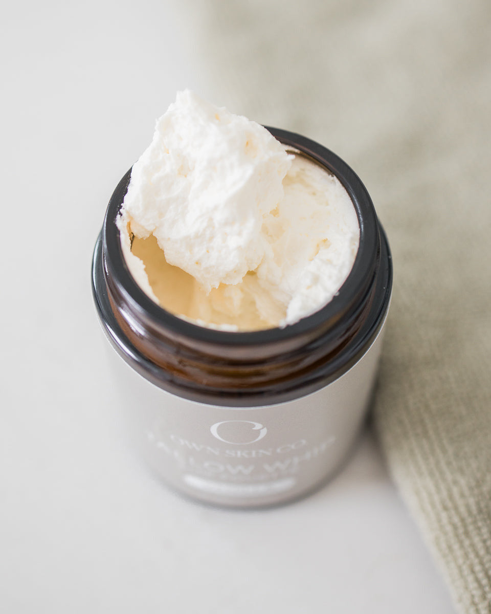 Whipped texture of tallow skincare in Canada