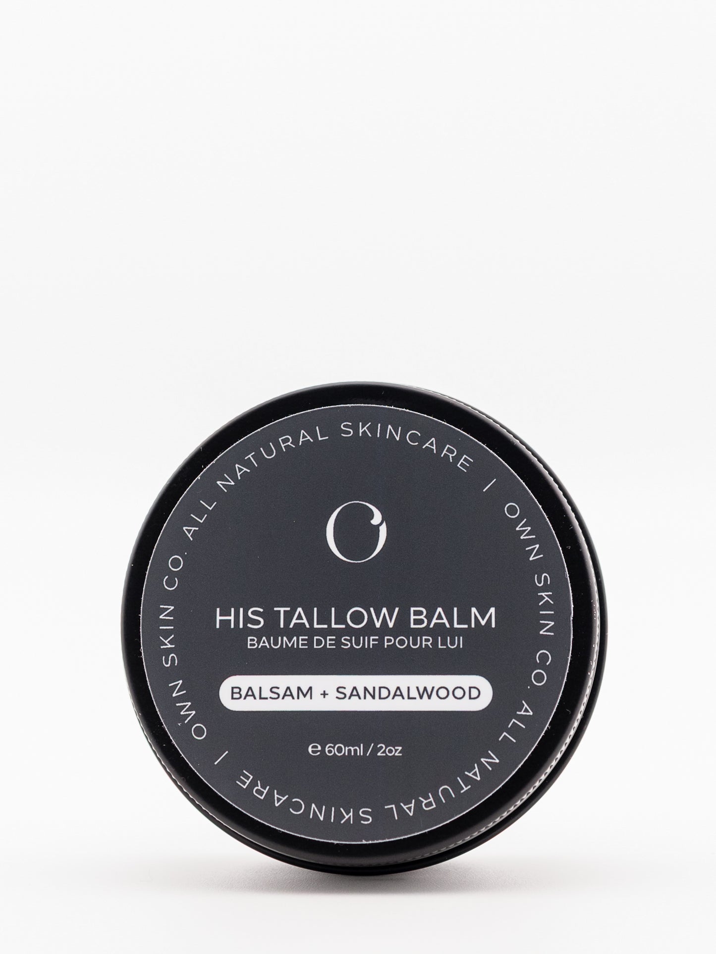 Men's beef tallow skincare balsam and sandalwood tallow face and aftershave balm