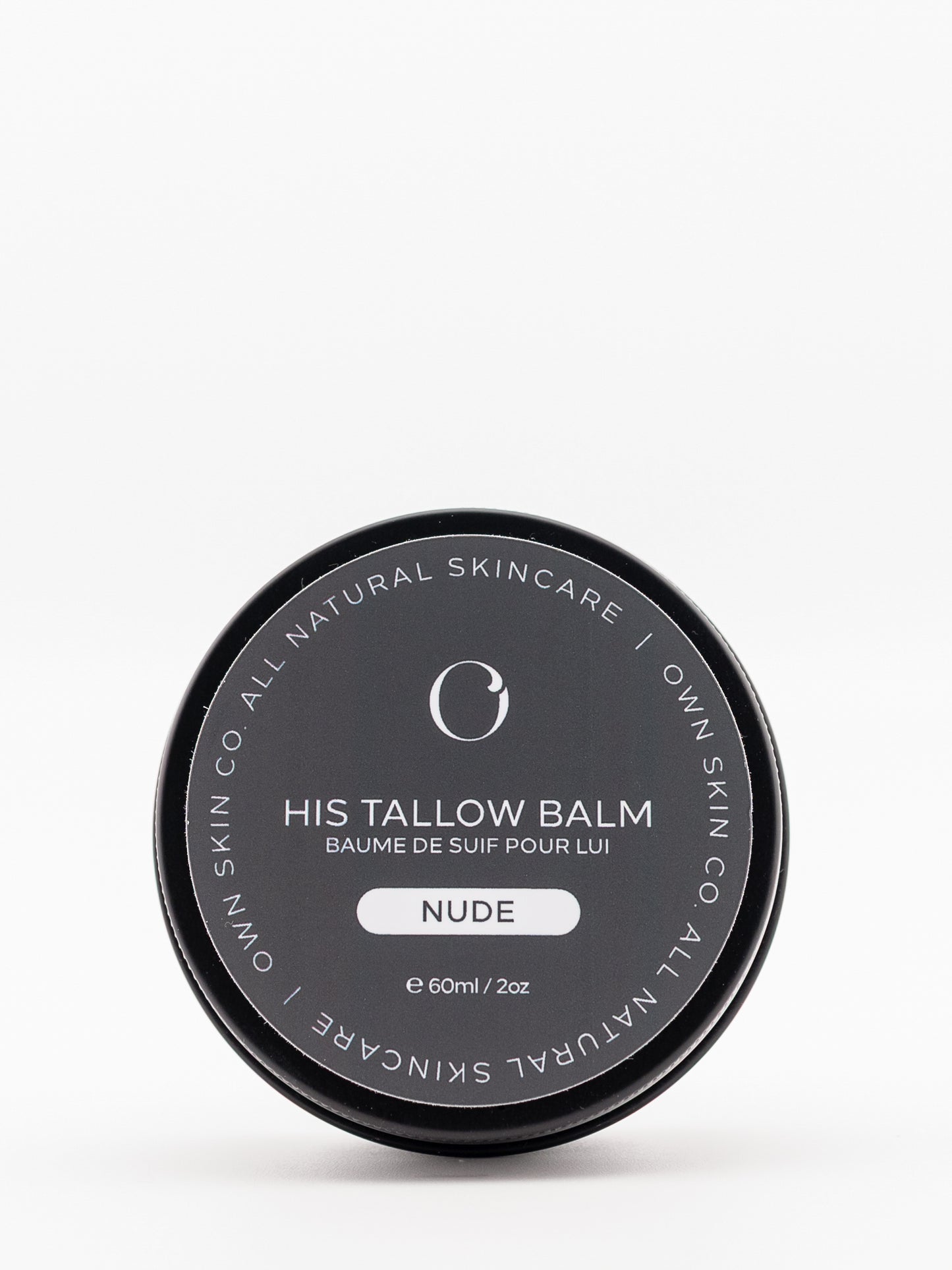 HIS men's unscented beef tallow balm for face, body and beard balm