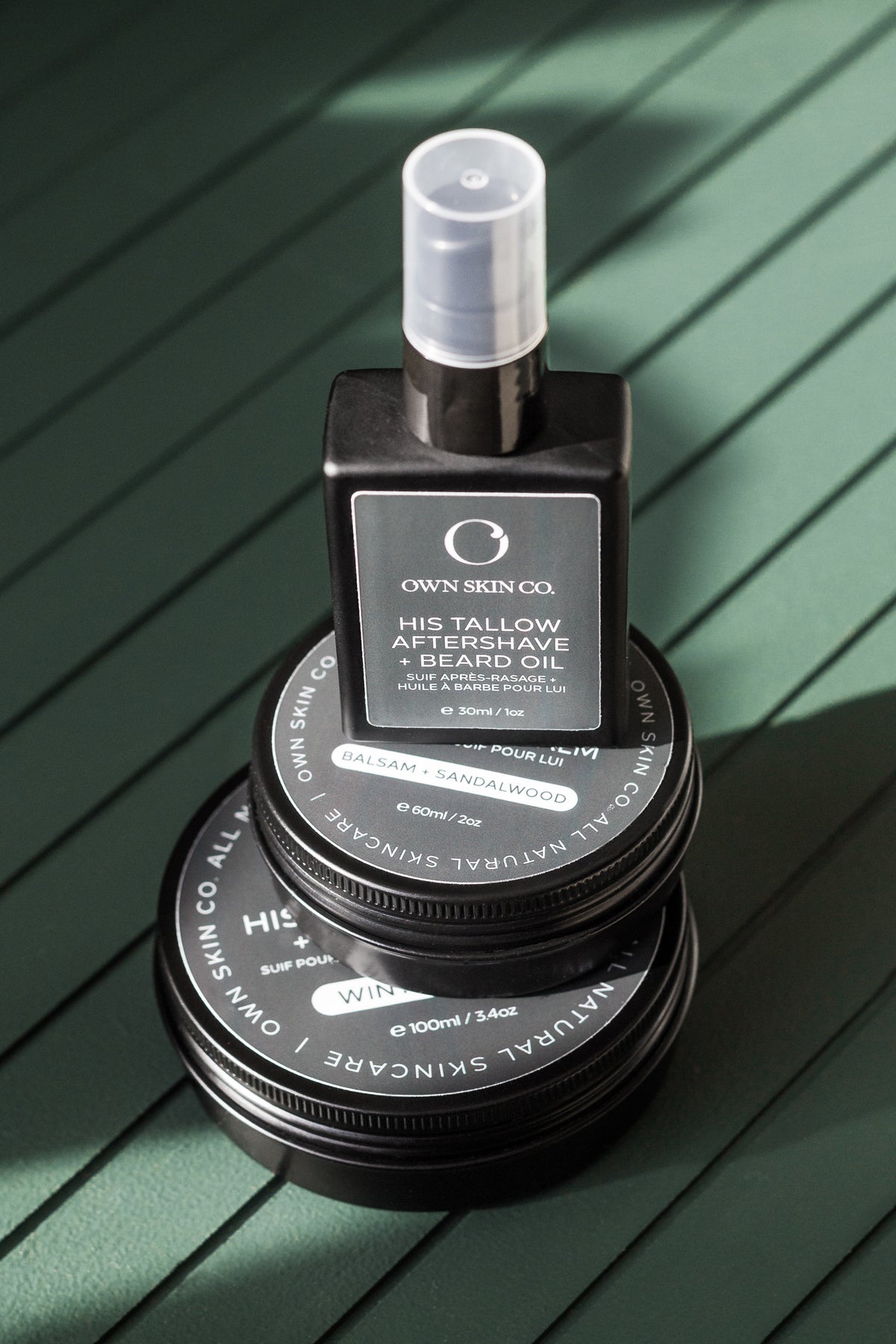 Men's Tallow Skincare, tallow Aftershave and beard oil, tallow balm, tallow beard and body scrub