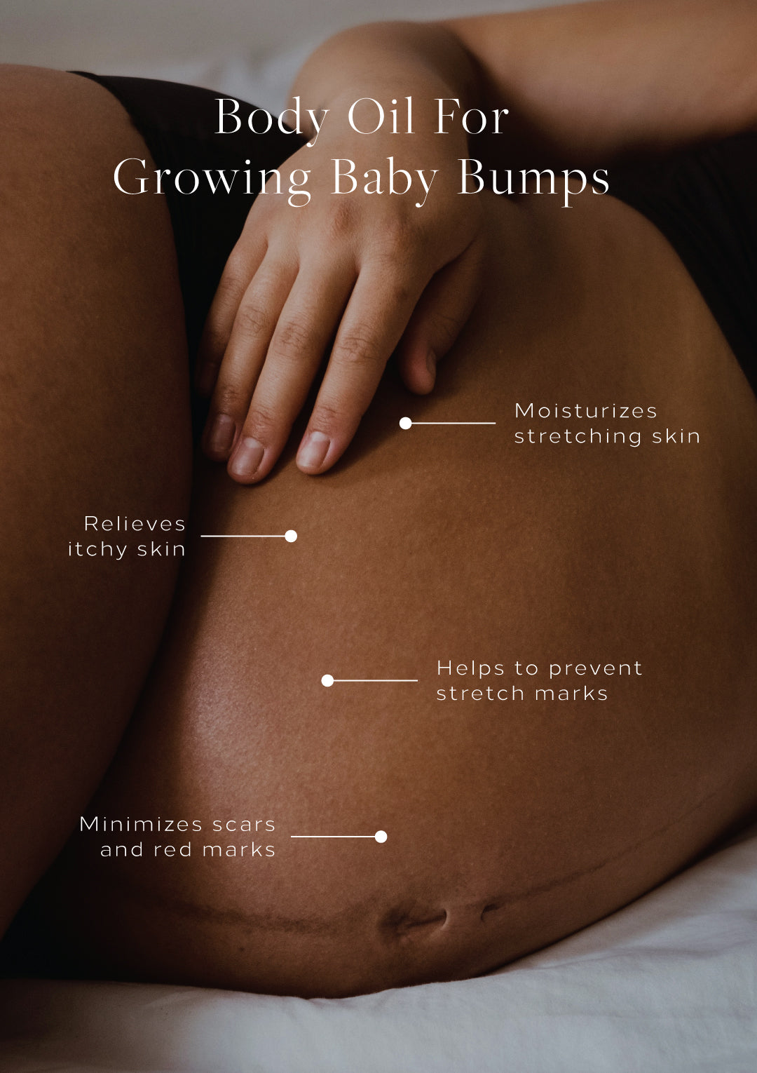 Stretch Mark Prevention Oil For Pregnant Women, Growing Pregnancy baby bump