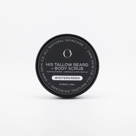 His 
Tallow Beard And Body Scrub Wintergreen