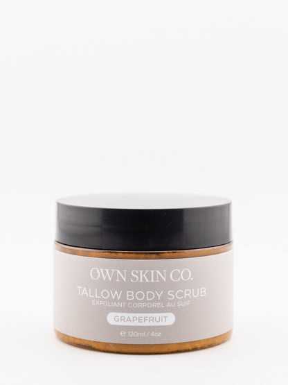 Grapefruit Beef Tallow Body and Face Scrub made in Canada
