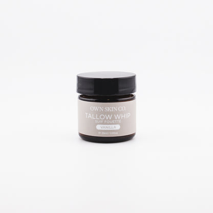 Vanilla whipped tallow moisturizer made in Canada