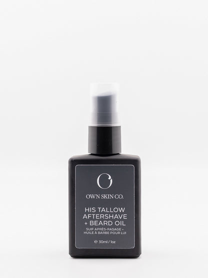 Men's Natural Beef Tallow Beard oil and aftershave oil,