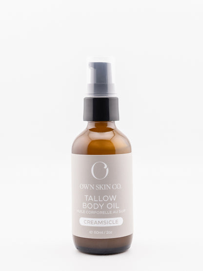 Citrus Creamsicle body oil with beef tallow