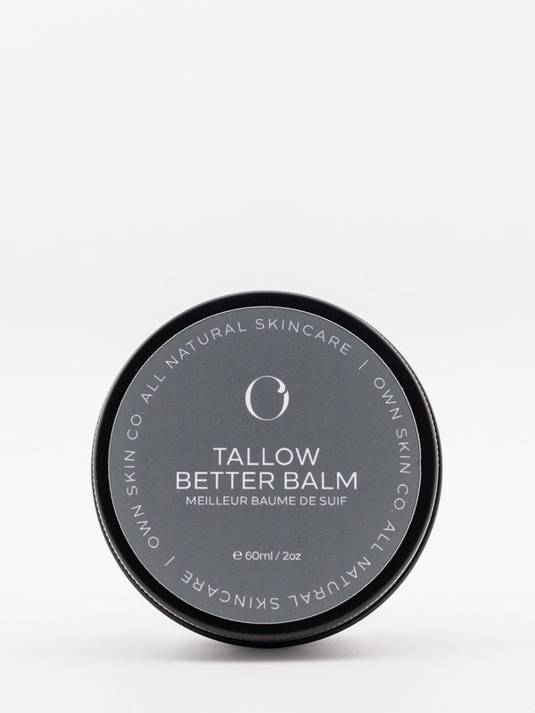 Herbal infused beef tallow balm made in canada