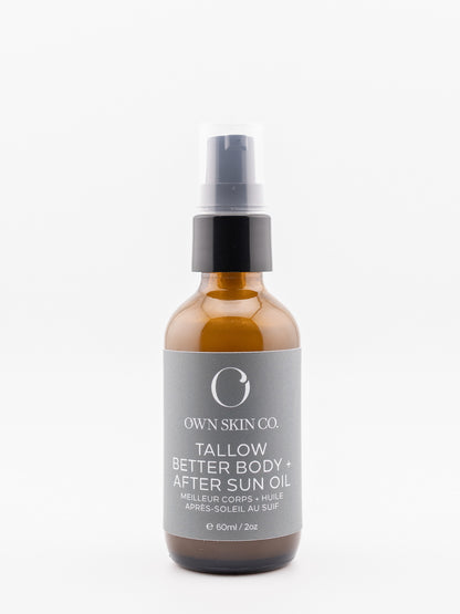 Sunburn and eczema beef tallow body oil