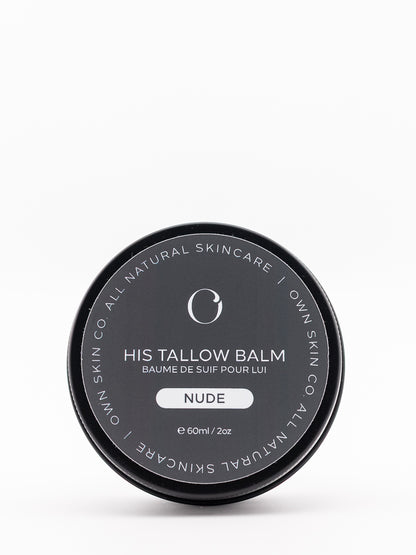 Unscented Men's Beef Tallow Balm for Beard and Body