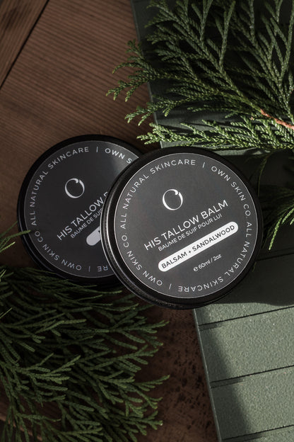 Mens Tallow Face, Beard and Body Balm Made In Canada, With Canadian Beef Tallow