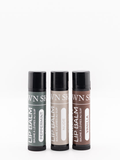 Three Made in Canada Beef Tallow Lip Balms