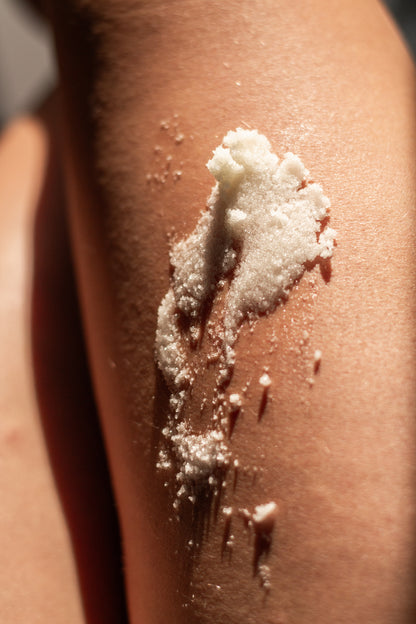 Tallow Body Scrub Texture On Skin